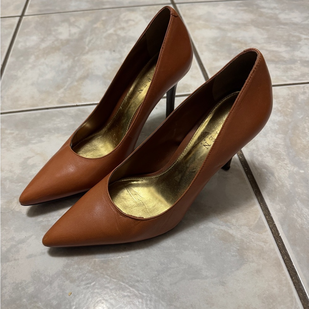 Lauren Ralph Lauren Brown Leather Heels
